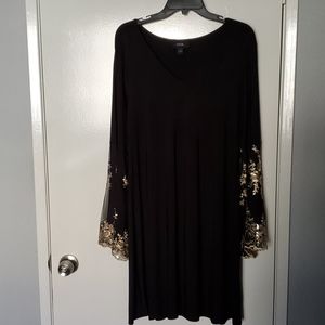 MSK Black Dress with fancy sleeves